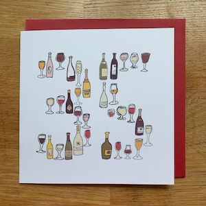 Carte 35e anniversaire / 35e / 35 carte/ vin