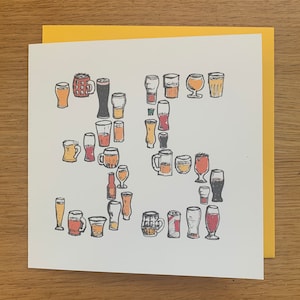 Carte 35ème anniversaire / 35ème / 35 carte/ bière