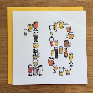 Carta del 18° compleanno, Carta 18, Carta della birra, Diciotto, Diciottesima carta