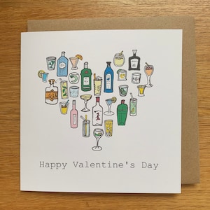 Tarjeta del día de San Valentín, ginebra, tarjeta del día de San Valentín de ginebra,