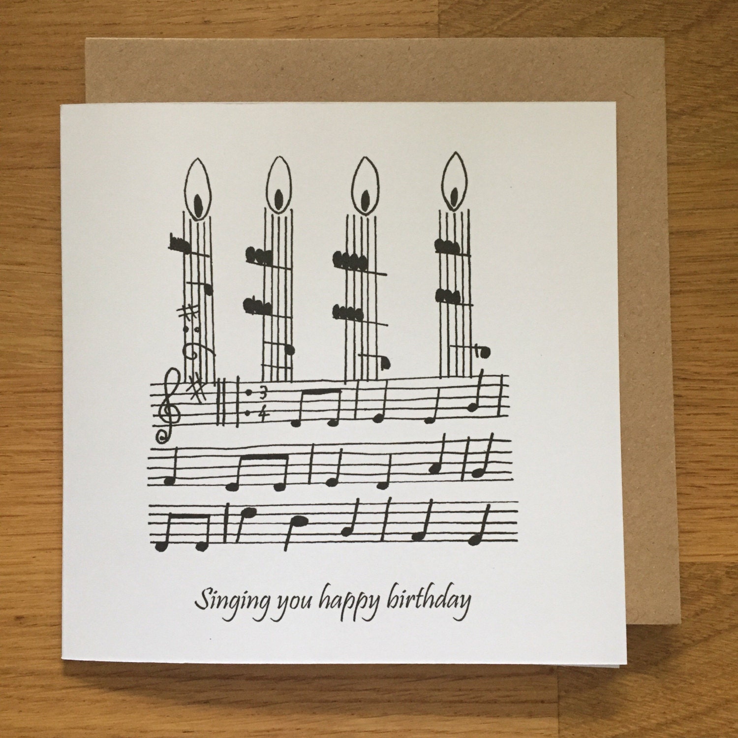 Geburtstagskarte, Happy Birthday Karte, Musik, Gesang, Chor Etsy.de