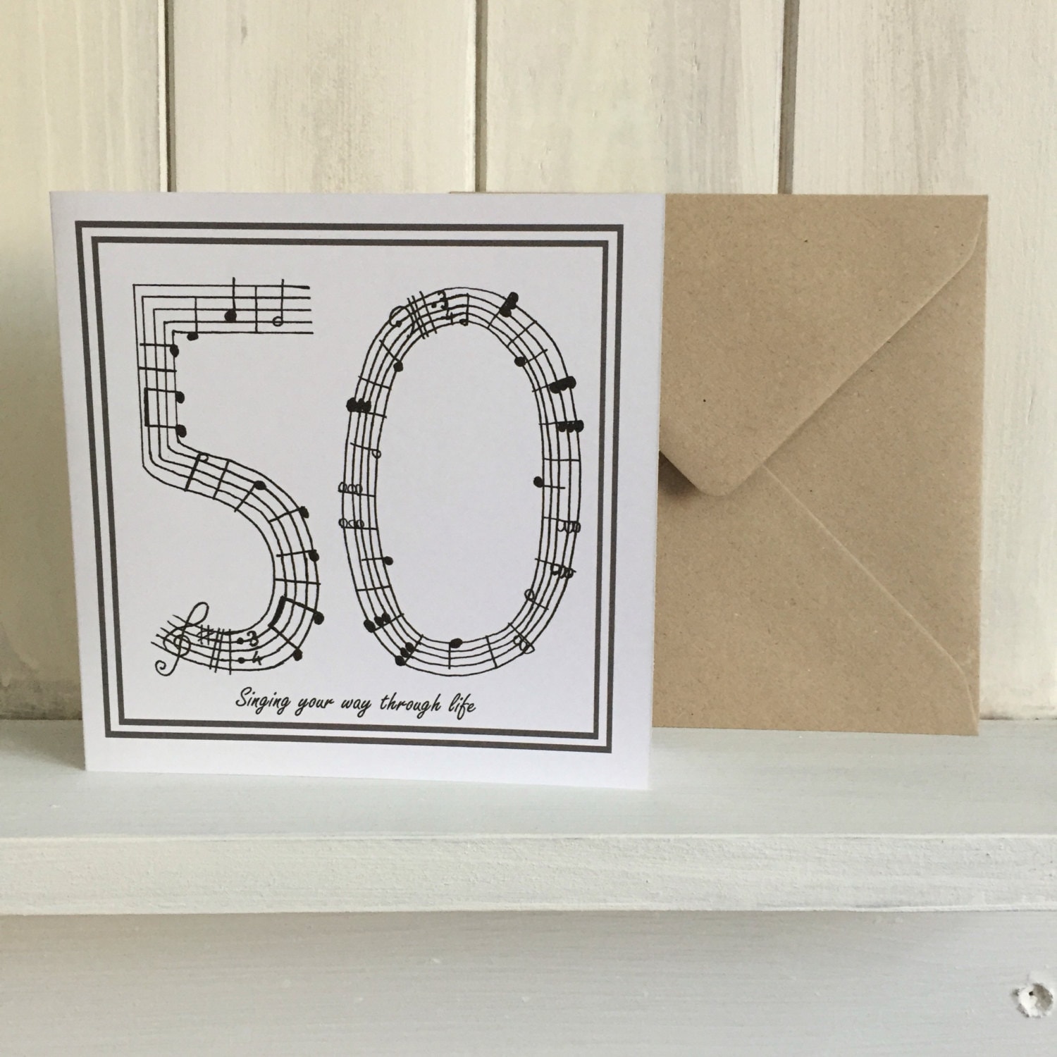 50th Birthday Card /music Card/ Singing Card/ Fithy - Etsy