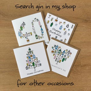 50th birthday card/ 50 card/ gin/ gin card image 8