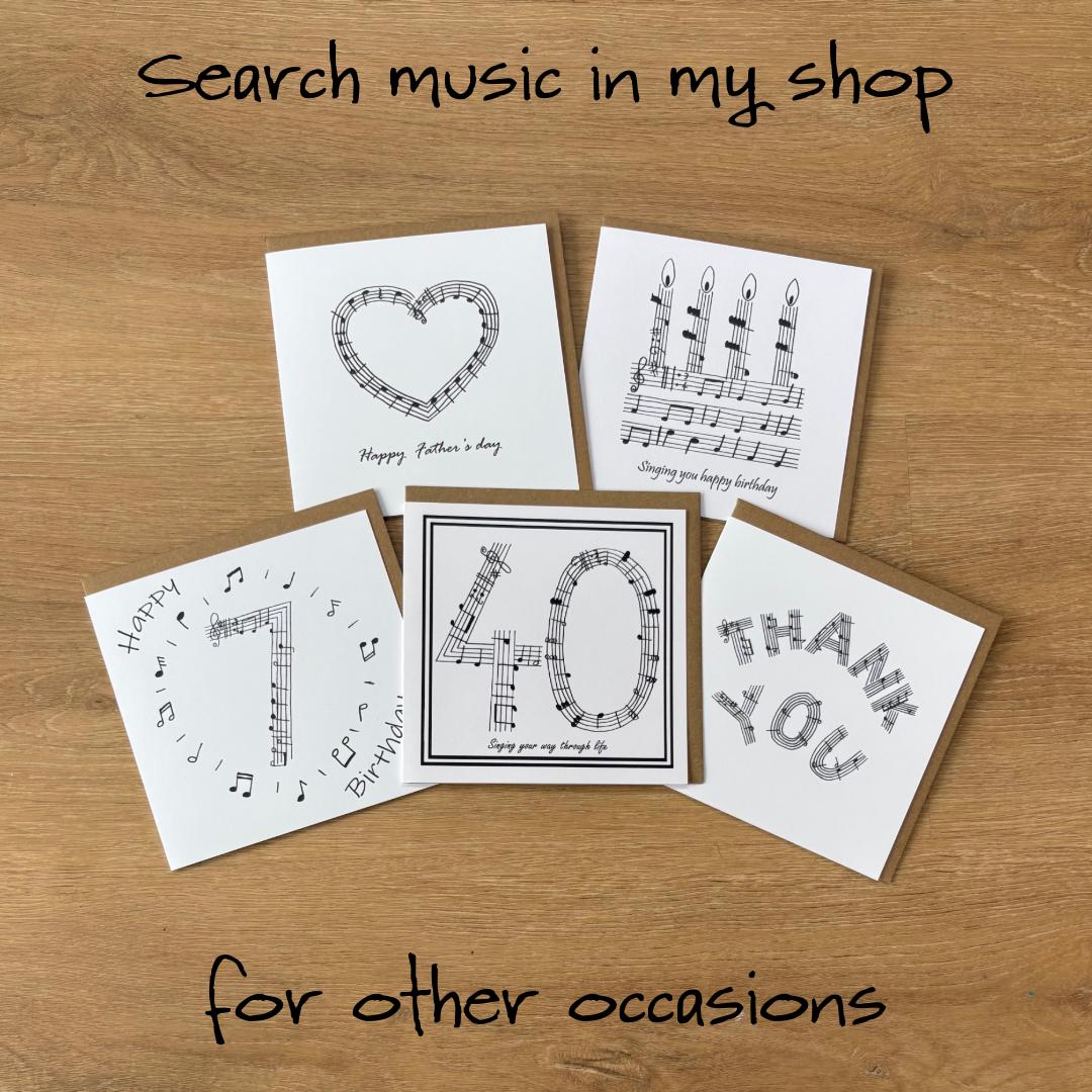50th Birthday Card /music Card/ Singing Card/ Fithy - Etsy