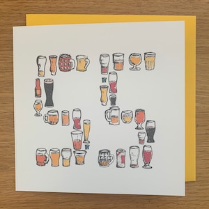 55 Geburtstagskarte / 55/ 55th / Bier