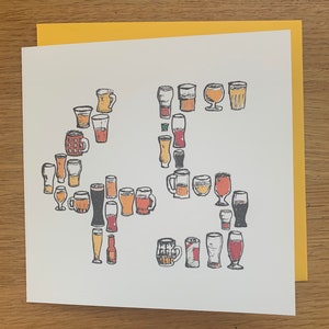 45. Geburtstagskarte / 45er Karte / 45. Karte / Bier