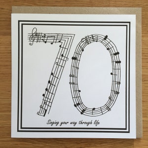 Carte 70e anniversaire, 70e anniversaire, musique