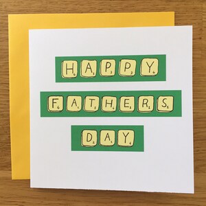 Carte fête des pères/ scrabble/ Papa, pères, père