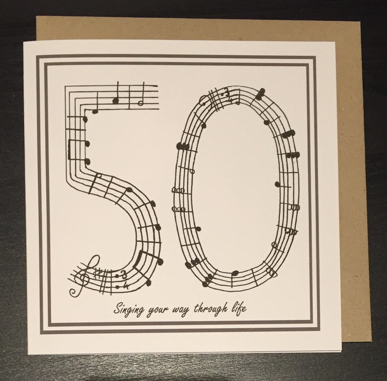 50. Geburtstagskarte /MusikKarte / Singkarte / fithy Etsy.de