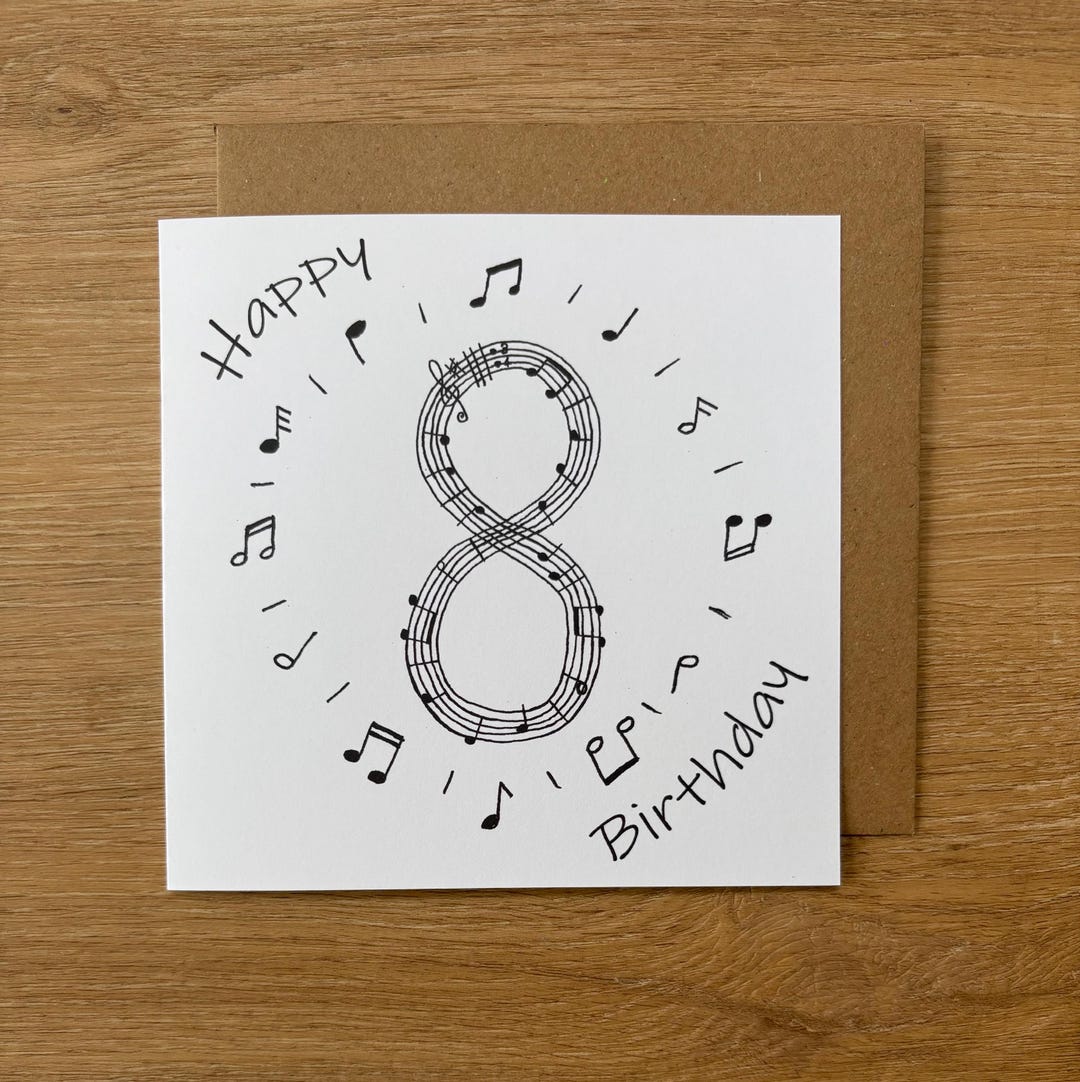 8 Birthday Card 8th Birthday Cards Eight Eighth Music Choir 8-birthday-card-8th-birthday-cards-eight-eighth-music-choir
