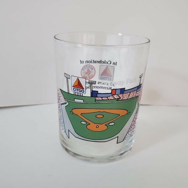 Boston Red Sox FENWAY PARK Glass CITGO Sign Baseball Diamond Promo Vintage