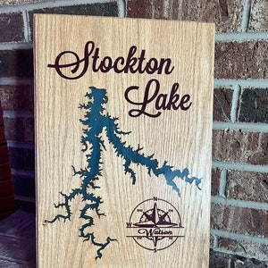 Mapa lleno de epoxi del lago Stockton