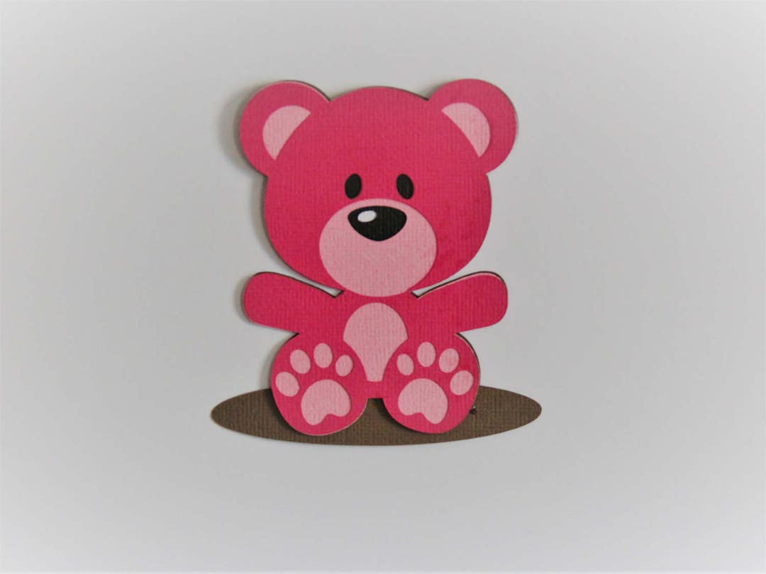 Pink Teddy Bear Die Cut - Etsy