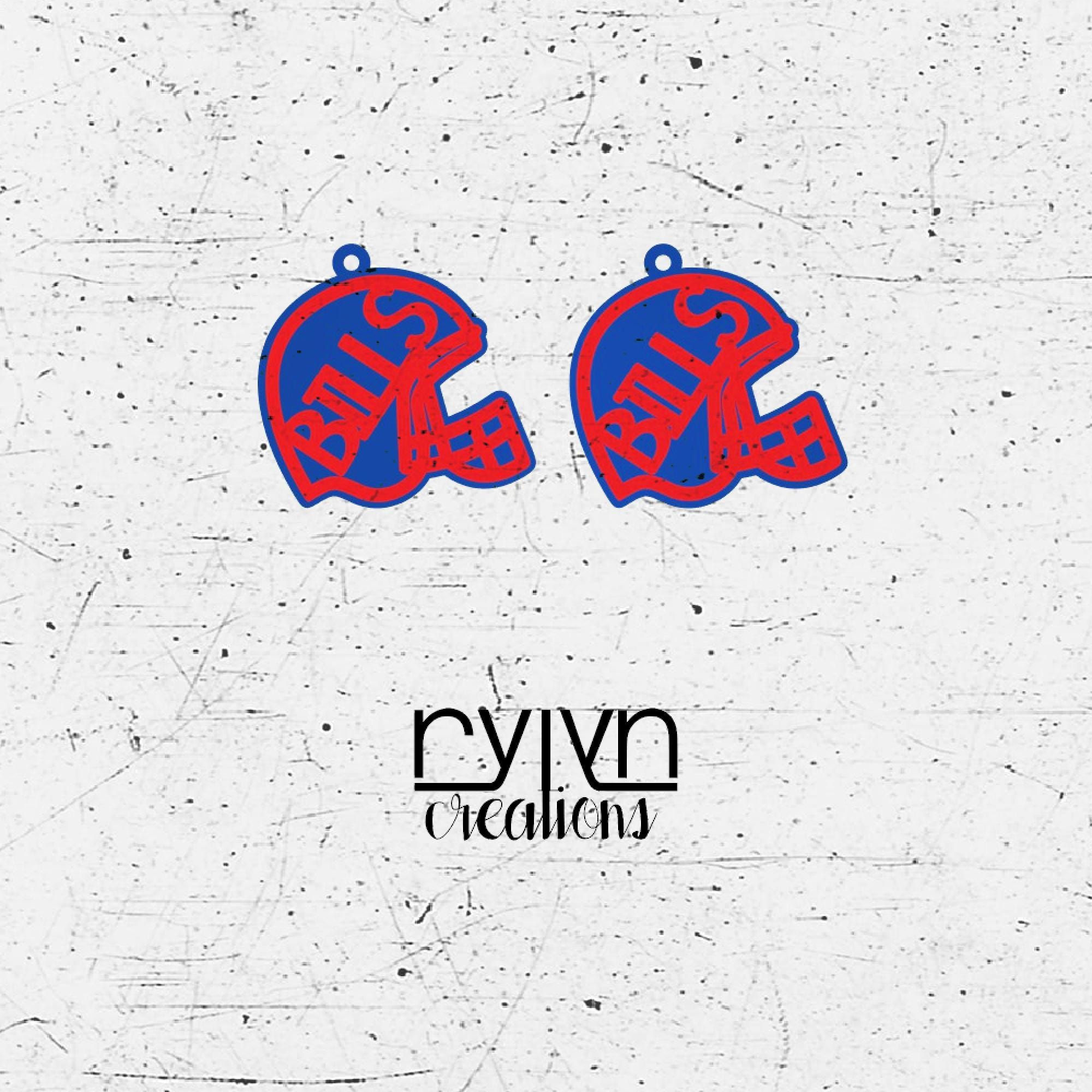 Bills Helmet Earrings - Digital Files!