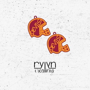 Pendientes de casco del Equipo Devils: ¡archivos digitales!