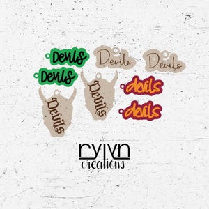 Devils set van 4 oorbellen - digitale bestanden!