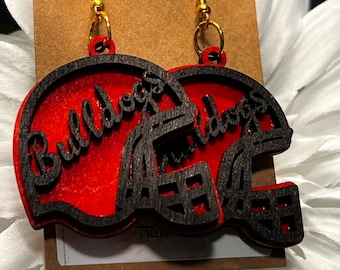 Bulldog Football Earrings - Digital Files!