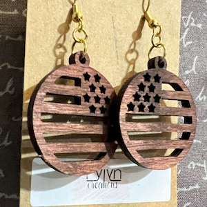 American Flag Earrings
