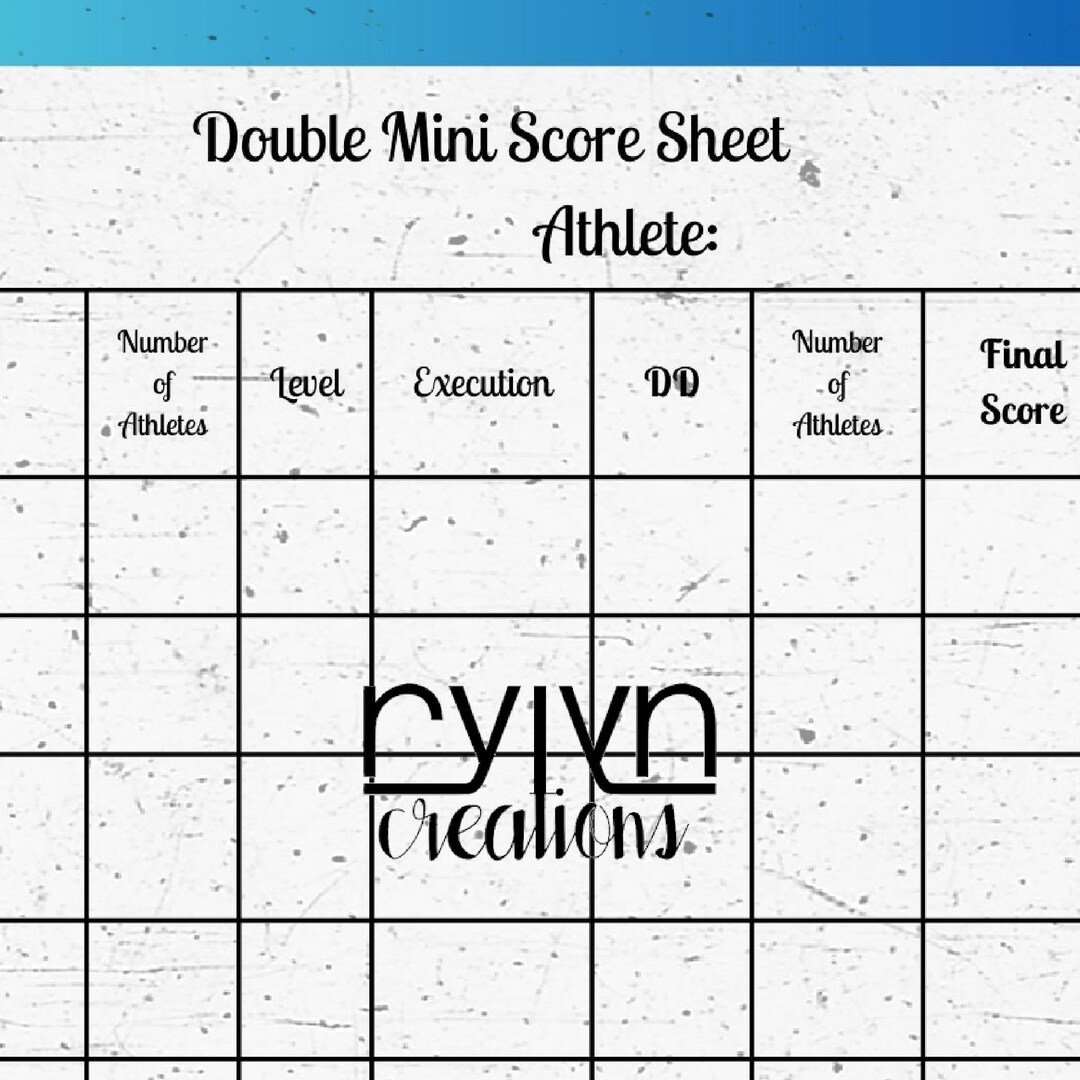 Split Score Card Double Mini Score Card - Digital File!! - Etsy