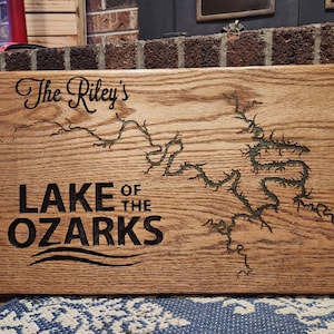 Lake of the Ozarks  - Solid Oak Lake Map