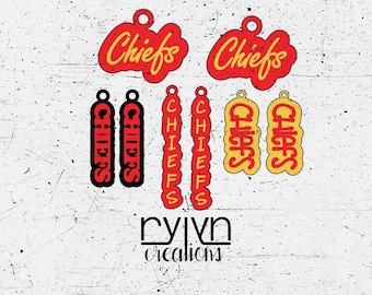 Chiefs Mascot Earrings- Set of 4 Digital File!