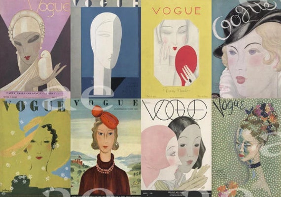 Art Deco Fashion Poster / Vintage Vogue Covers From 1920s-1930s