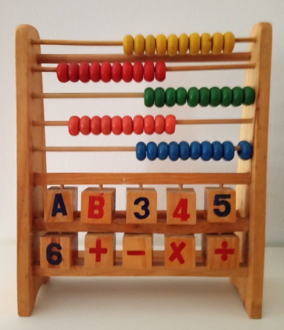 vintage wooden abacus