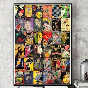 May include: A colorful collage of vintage Soviet propaganda posters. The posters feature a variety of images and text, including a man in a suit, a woman with a red scarf, and a group of people dancing. The posters are in a variety of colors, including red, blue, green, and yellow.