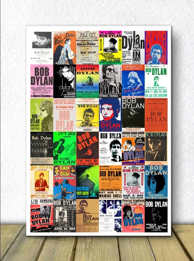 Bob Dylan Poster, Concert Posters From 1960s-2010s, Bob Dylan