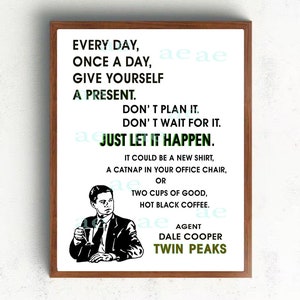 Twin Peaks Poster / Agent Dale Cooper / TV Show Cult Classic / Print Poster