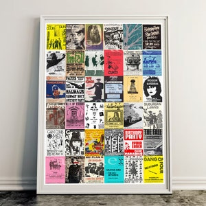 Post Punk - New Wave poster / Concert Posters 1978-86 / Music Print - Poster Art Print