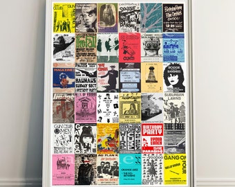 Post Punk - New Wave poster / Concert Posters 1978-86 / Music Print - Poster Art Print