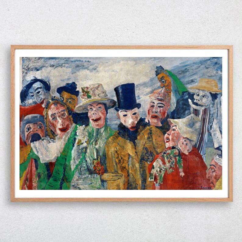 Art De L Intrigue En 7 Lettres L'Intrigue de James Ensor / Mascaradas / Máscaras de | Etsy