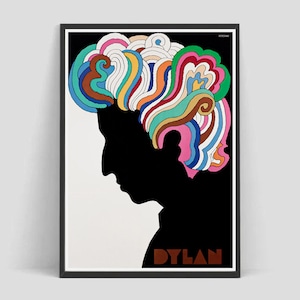 Bob Dylan Poster / 1960s Rock / Music Poster reproduction / by Milton Glaser