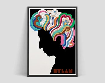 Bob Dylan Poster / 1960s Rock / Music Poster reproduction / by Milton Glaser