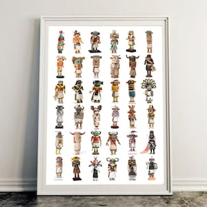 ホピ族 水彩画 サイン入り ホピ族 水彩画 サイン入り