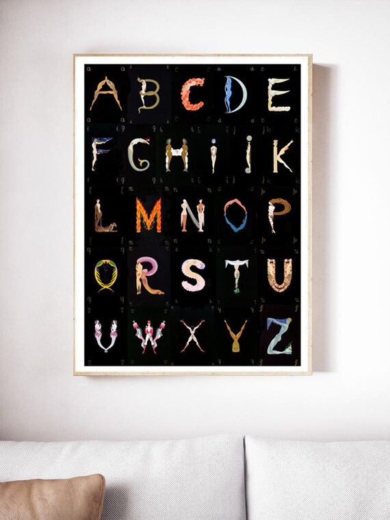 Erte Alphabet / Human Figure / Letters / Art Deco Poster - Etsy