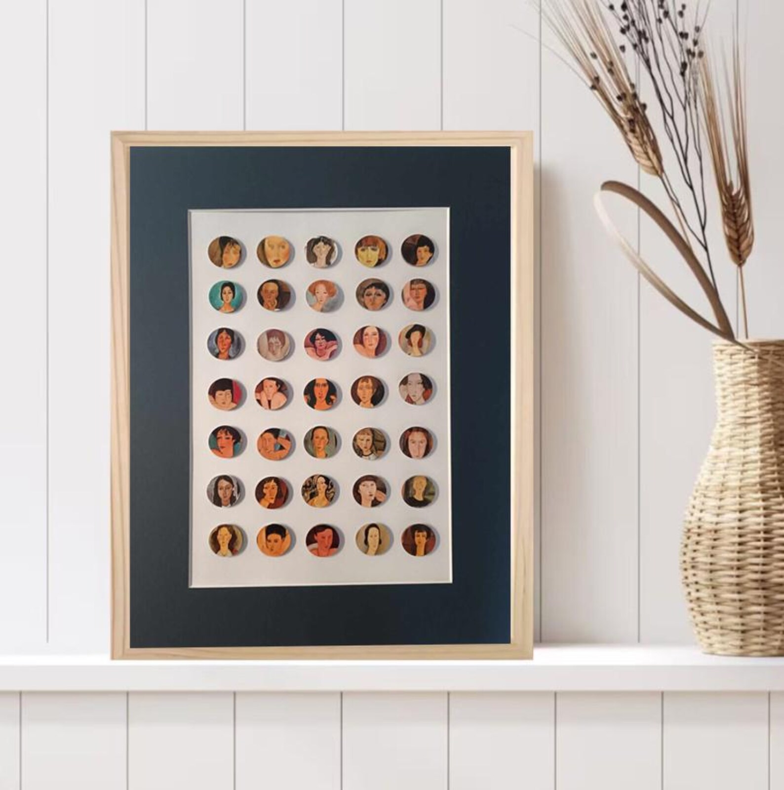 Modigliani Colage Amedeo Modigliani Woman Portraits From 1910s, Circle Collage ...