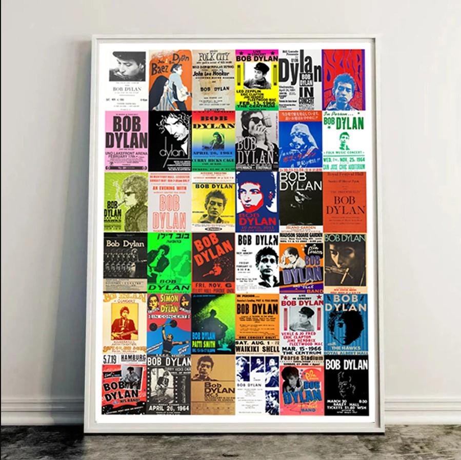 Bob Dylan Poster, Concert Posters From 1960s-2010s, Bob Dylan