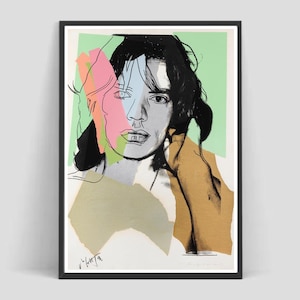 S*8様 新品同様アンディ ウォーホール　 ポスター 「ミックジャガー」デッドス Mick Jagger in Japan by Andy Warhol ミック・ジャガーの日本ツアーの