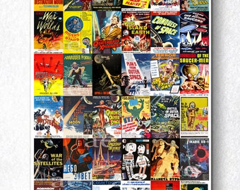 最高のSF映画ポスターコレクション、宇宙とエイリアンの侵略ポスター
