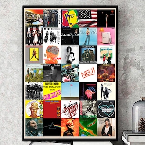1970&#39;s Album Covers -  Best Music Albums of the 70s - Best 35 Albums of the Seventies / Music Print - Rock Music - Poster Art Print
