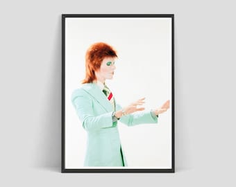 David Bowie / Life on Mars print / 1970s music /  Music Poster reproduction