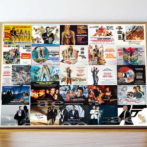 James Bond 007 Movie posters collection 1962-2021 / 50 years of James Bond Movies / Film Poster Movie Art Print image 3