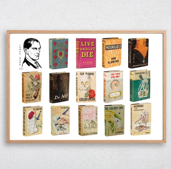 James Bond 007 Books by Ian Fleming / First Editions Poster, 1953