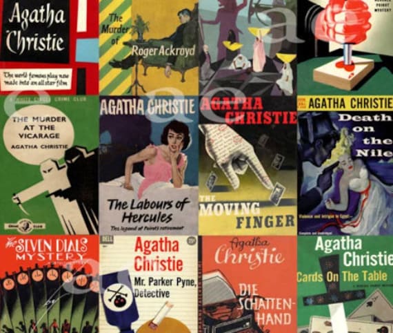 Agatha Christie Book Covers Poster: Vintage Crime Art Print - Etsy