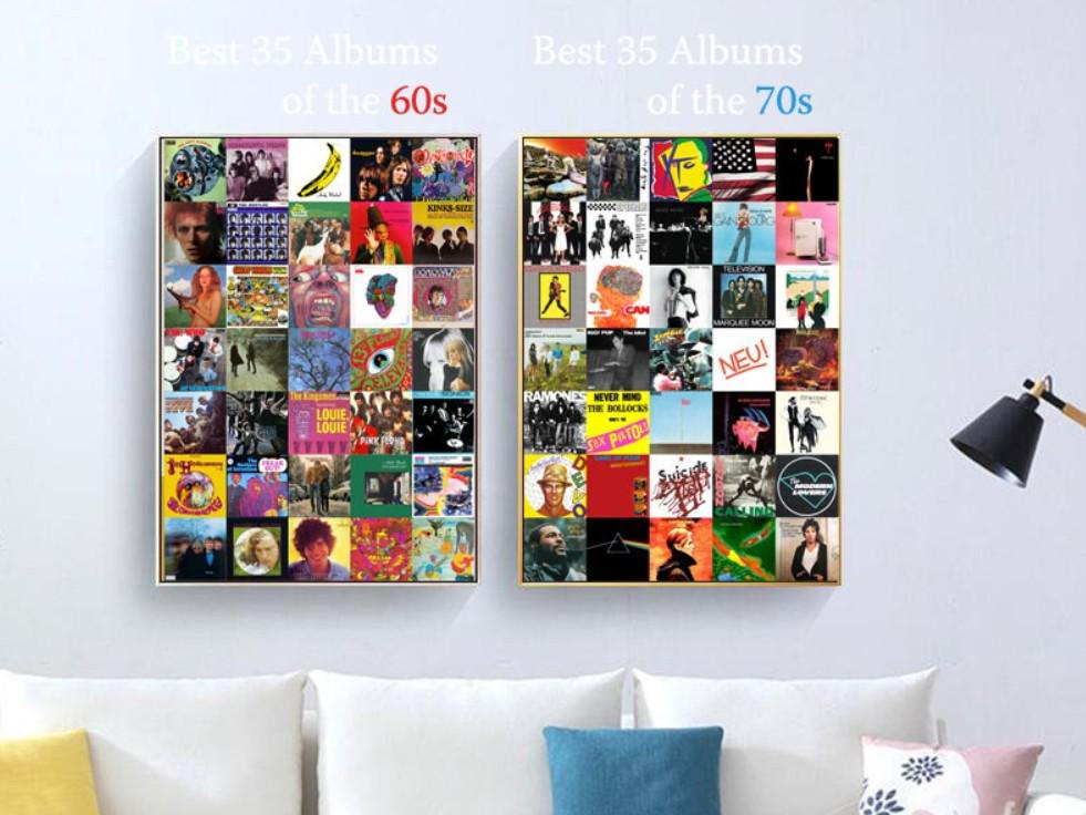 1970's Album Covers Poster - Best Music Albums of the 70s - Best 35 ...