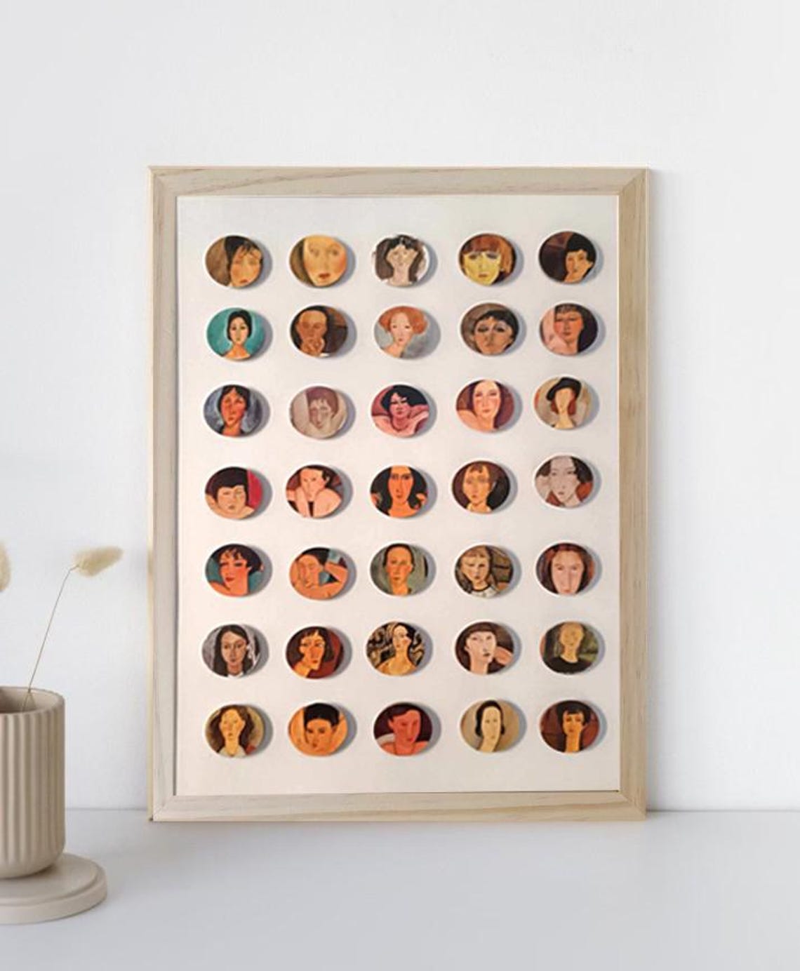 Modigliani Colage Amedeo Modigliani Woman Portraits From 1910s, Circle Collage ...
