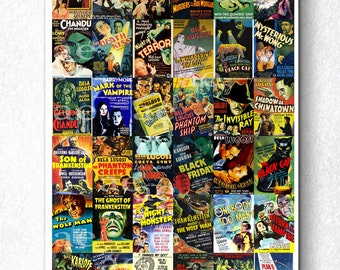 Bela Lugosi movie posters collection / Bela Lugosi filmography poster, 1910s-1950s / Poster Art Print