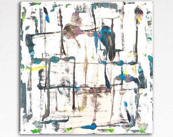 Original Abstract Acrylic Painting: Modern Canvas Wall Art (40x40 cm)